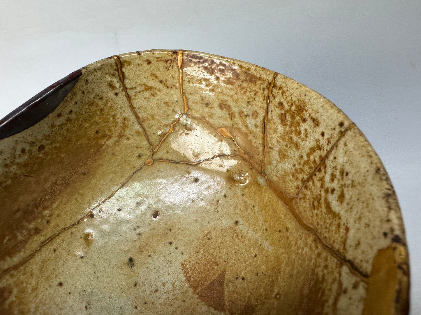 Y8545 CHAWAN Kokaratsu bowl kintsugi box Japan antique tea ceremony pottery
