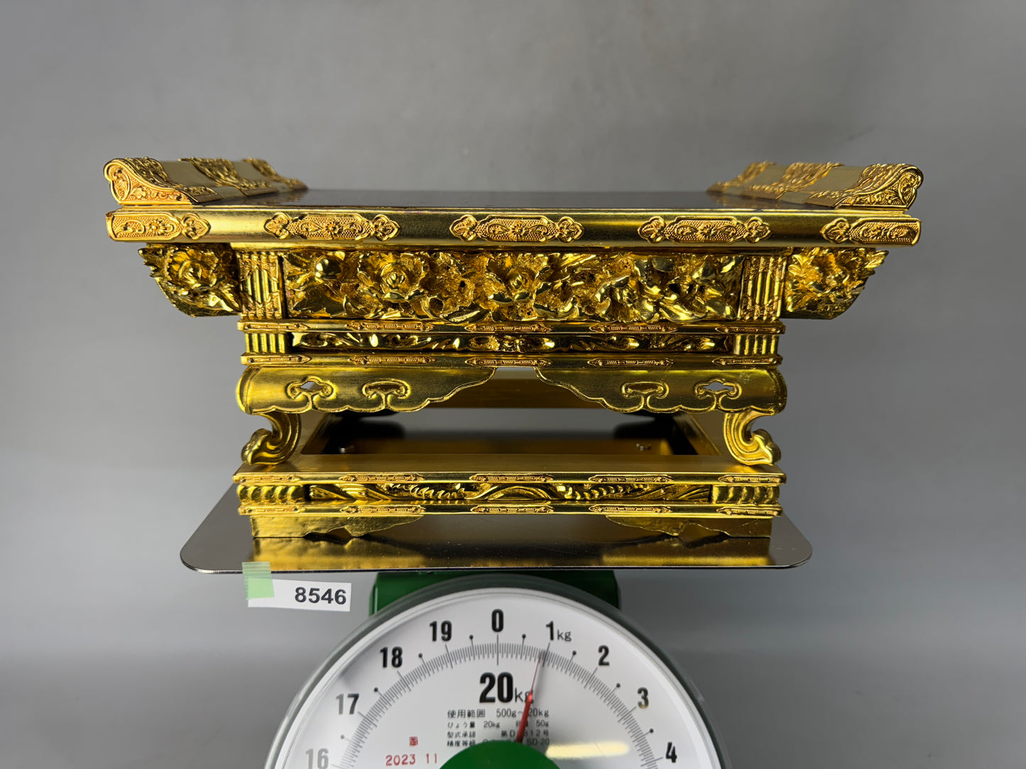 Y8546 Buddhist Altar Equipment Gold Makie Wakasa lacquer tabletop Japan antique