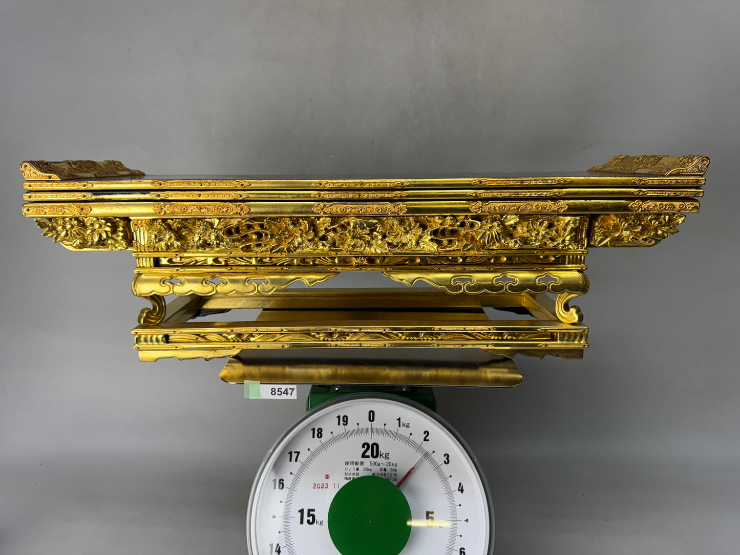 Y8547 Buddhist Altar Equipment Makie Wakasa lacquer tabletop Japan antique