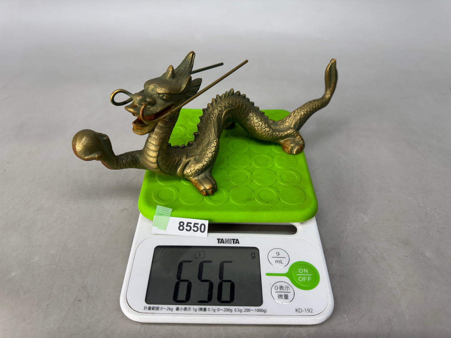 Y8550 OKIMONO metal Dragon Ball figurine figure Japan antique interior ornament