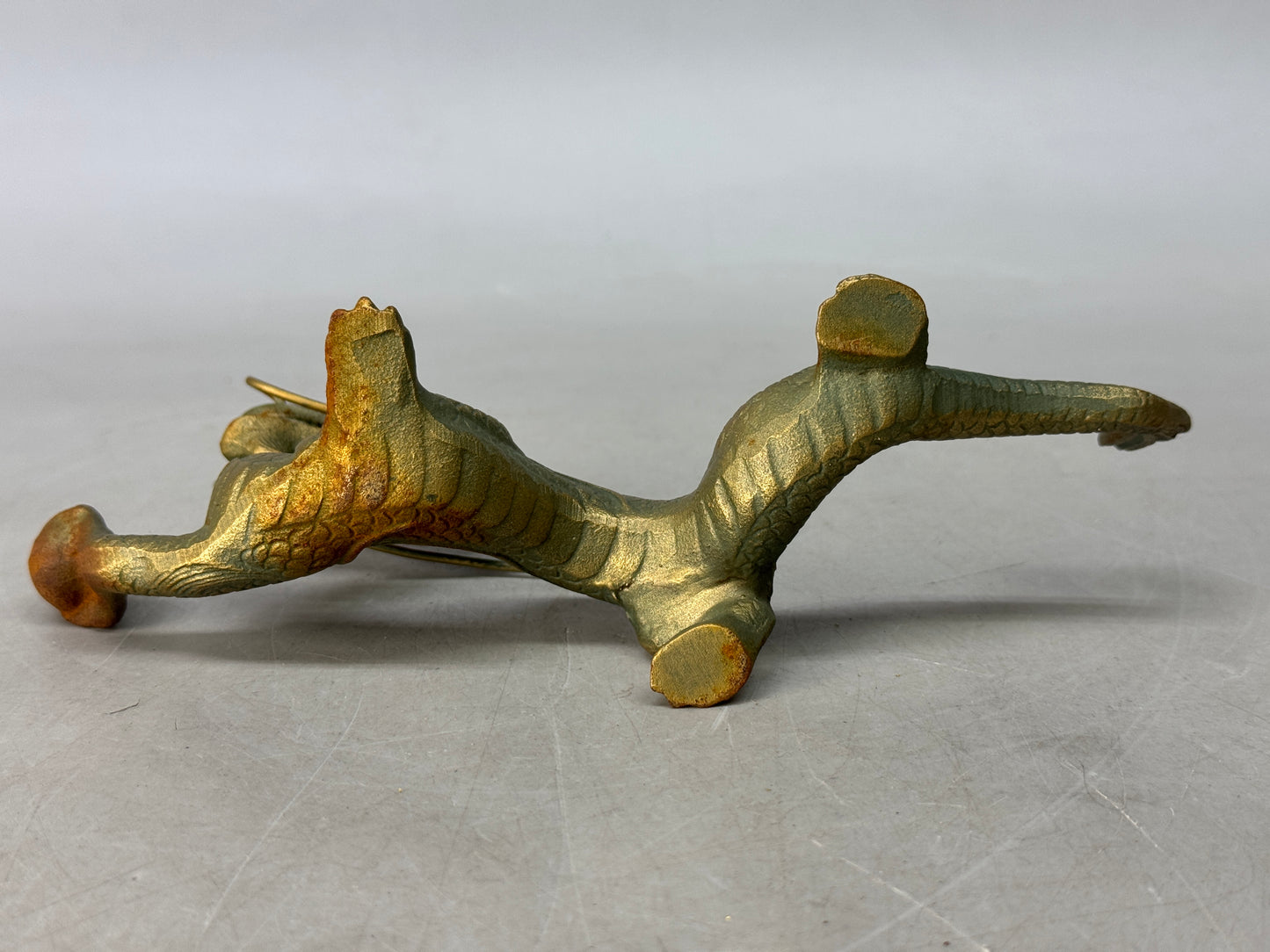 Y8550 OKIMONO metal Dragon Ball figurine figure Japan antique interior ornament