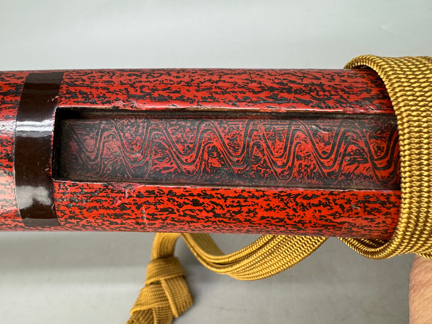 Y8552 TSUKA Japanese short sword accouterment Koshirae tsuba antique Katana