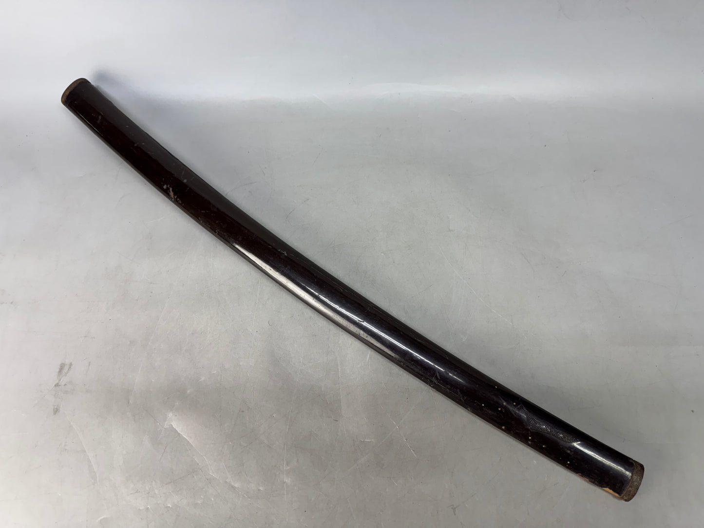 Y8553 SAYA Wakizashi scabbard black lacquer inlay Japan antique samurai katana