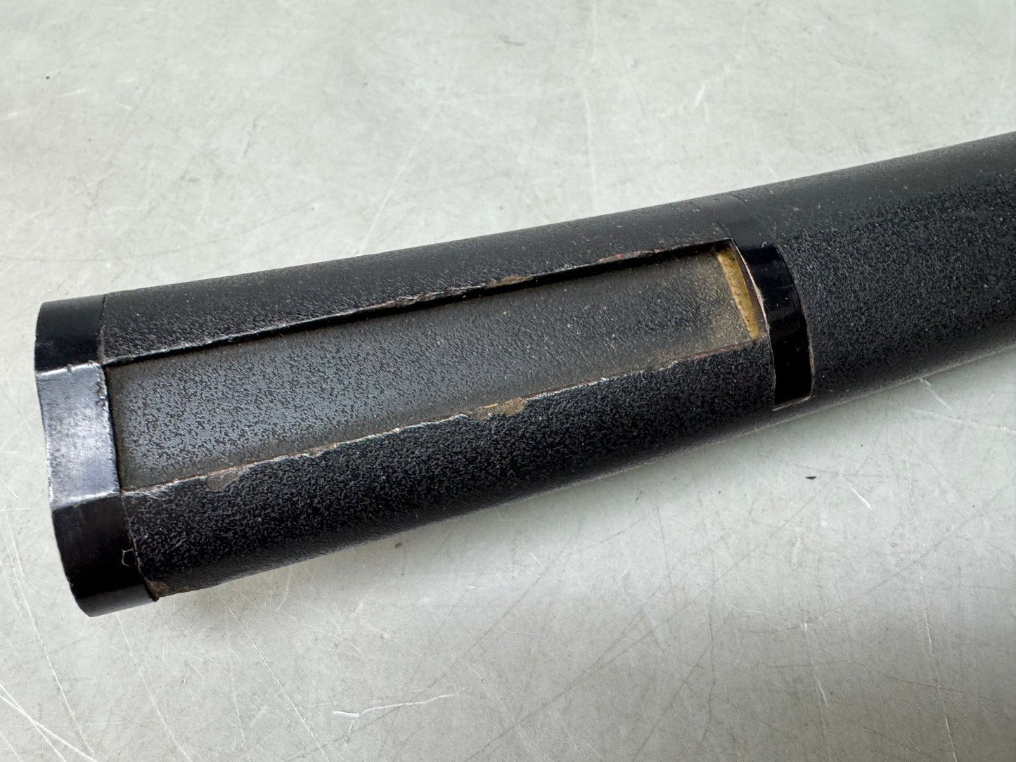 Y8554 SAYA Wakizashi scabbard black lacquer Japan antique samurai katana arms