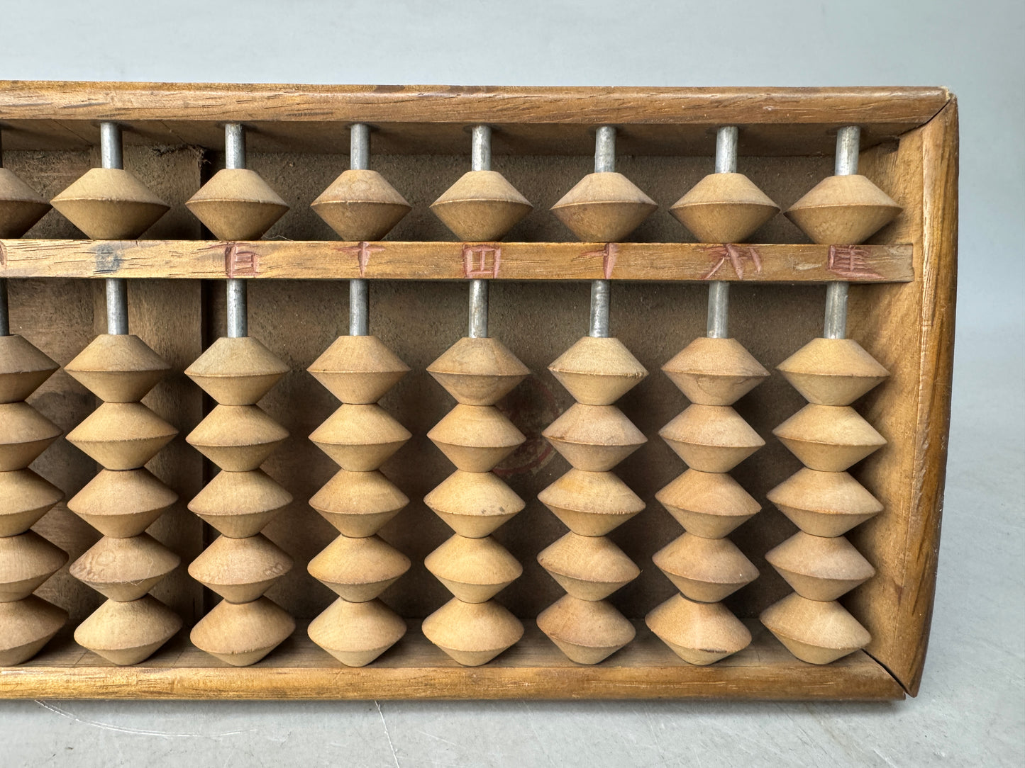 Y8570 SOROBAN wooden abacus 5 beads calculator Japan antique stationery math