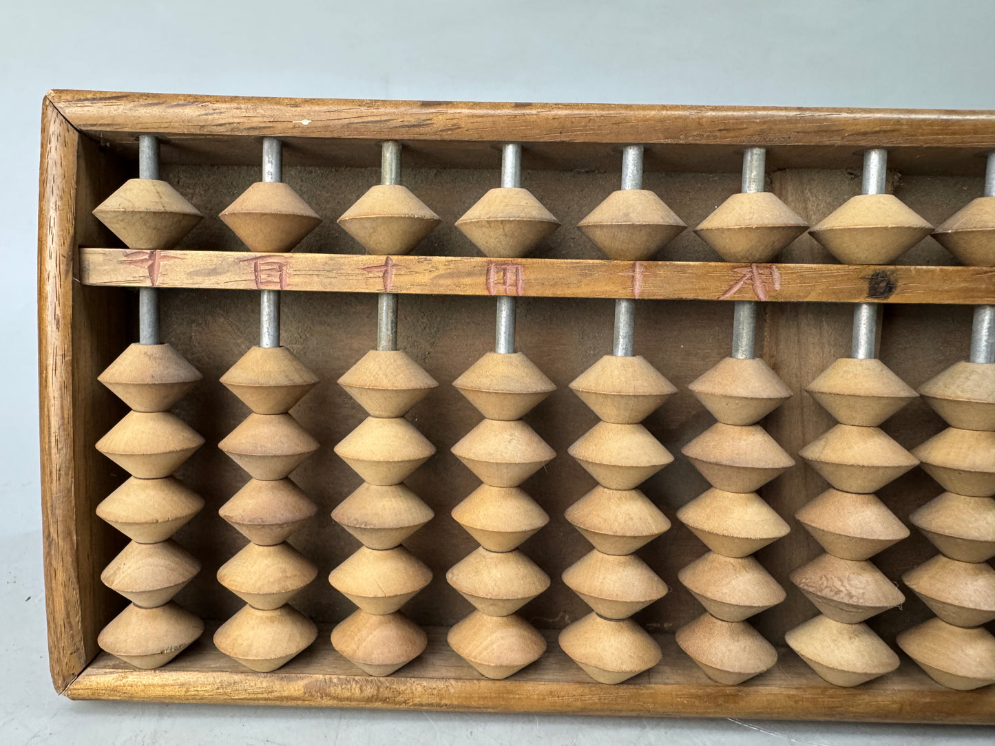 Y8570 SOROBAN wooden abacus 5 beads calculator Japan antique stationery math