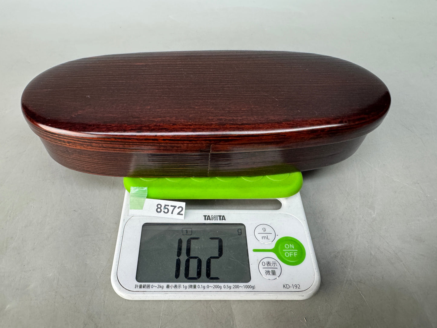 Y8572 BOX wooden lunch lunchbox case container oval shape Japan antique kitchen