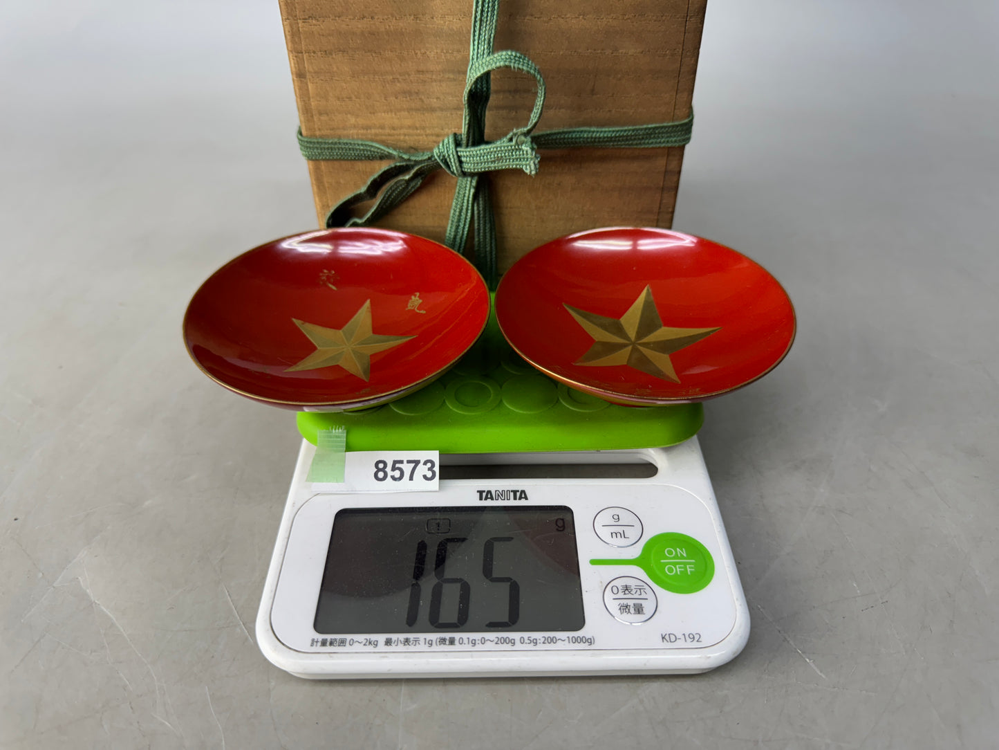 Y8573 Imperial Japan Army military Sake cup vermilion 2 pieces Japan WW2 vintage