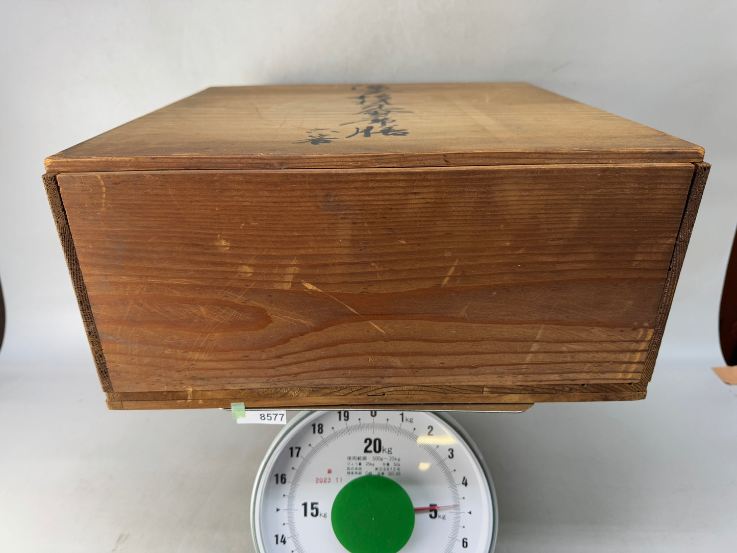 Y8577 TRAY Wajima lacquer cedar wood banquet OBON OZEN signed box Japan antique