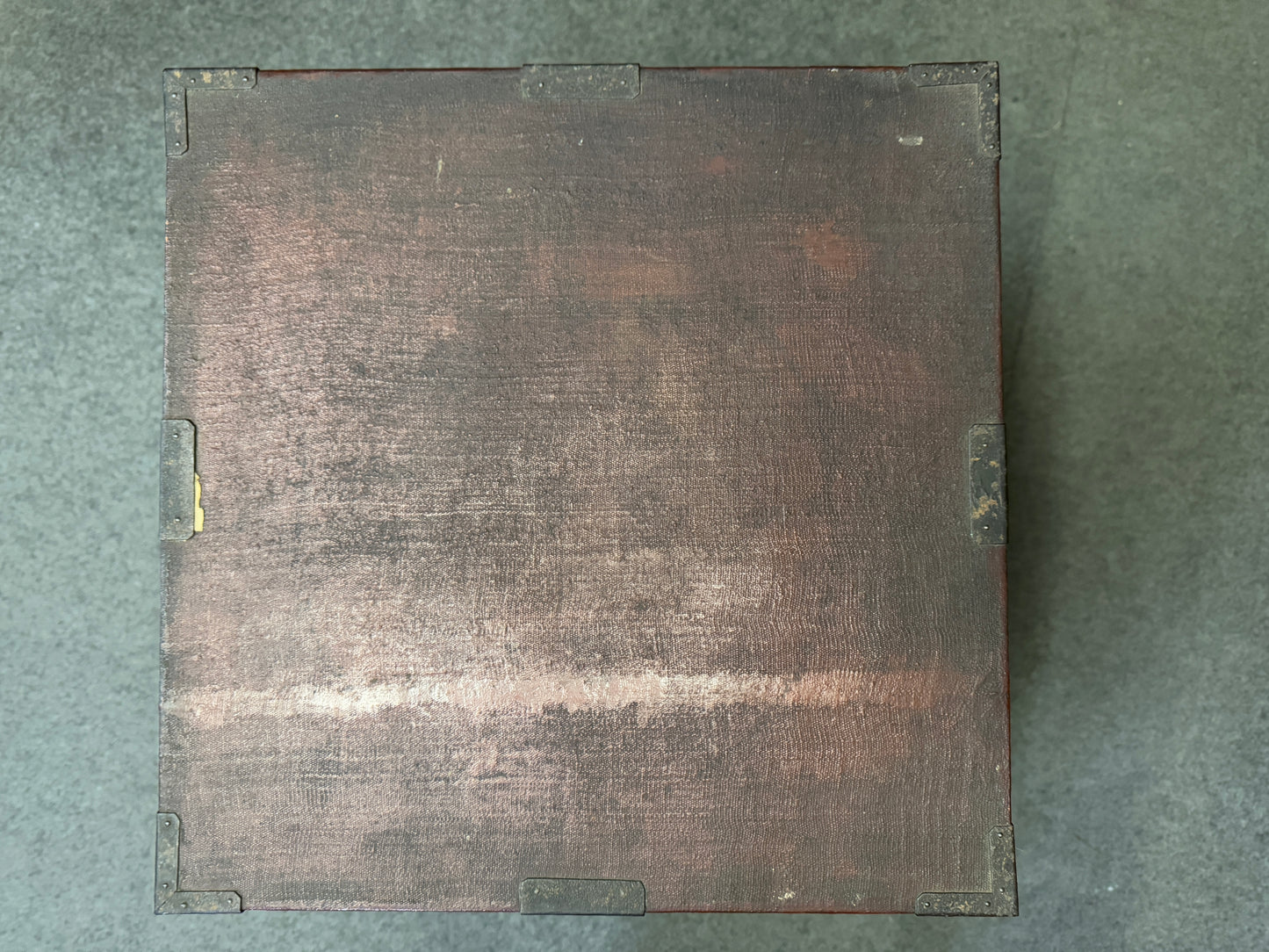 Y8579 BOX Samurai yoroi armor chest container legs Japan antique interior bushi