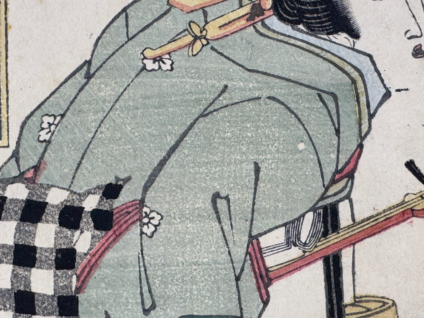 Y8592 WOODBLOCK PRINT Eisen beautiful woman single piece Japan Ukiyoe antique