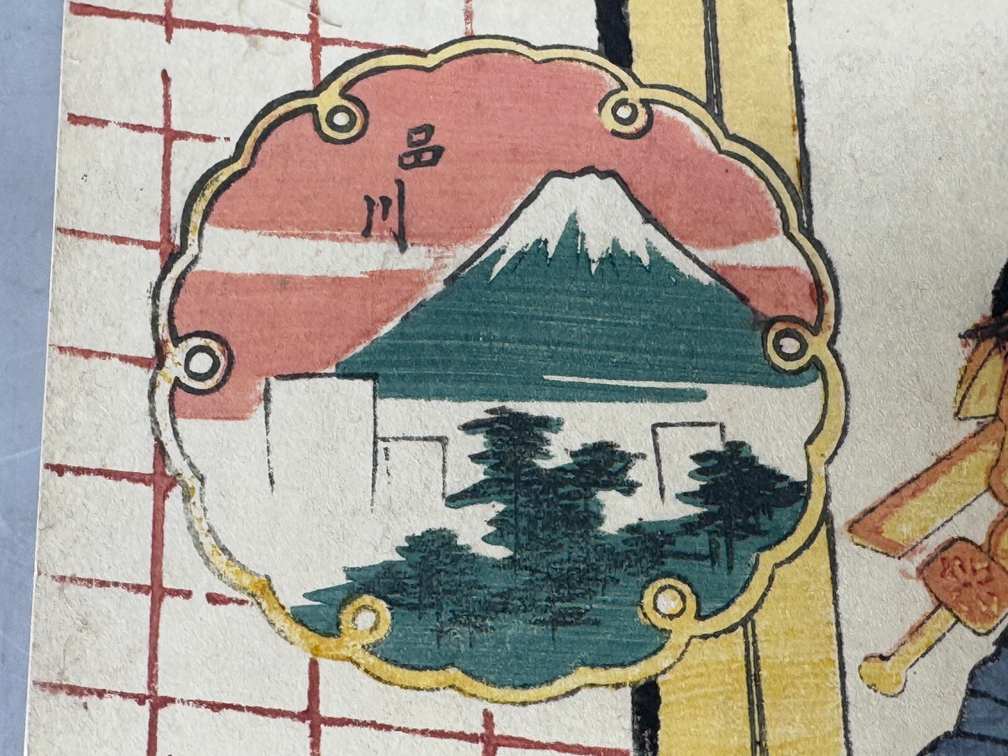 Y8593 WOODBLOCK PRINT Eisen beauty Tokyo famous places Japan Ukiyoe antique