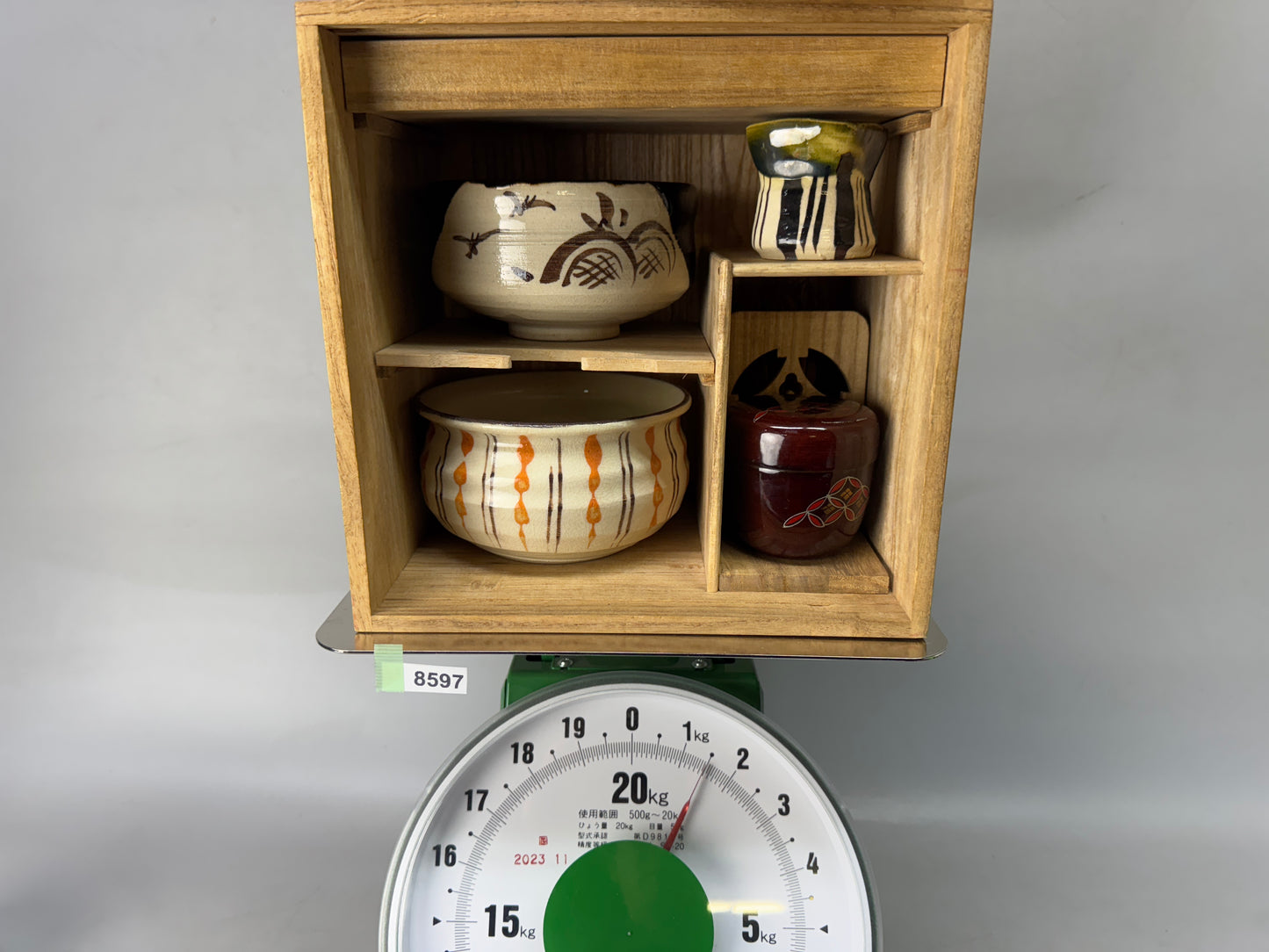 Y8597 CHAWAN Tea ceremony utensils set paulownia box bowl natsume Japan antique