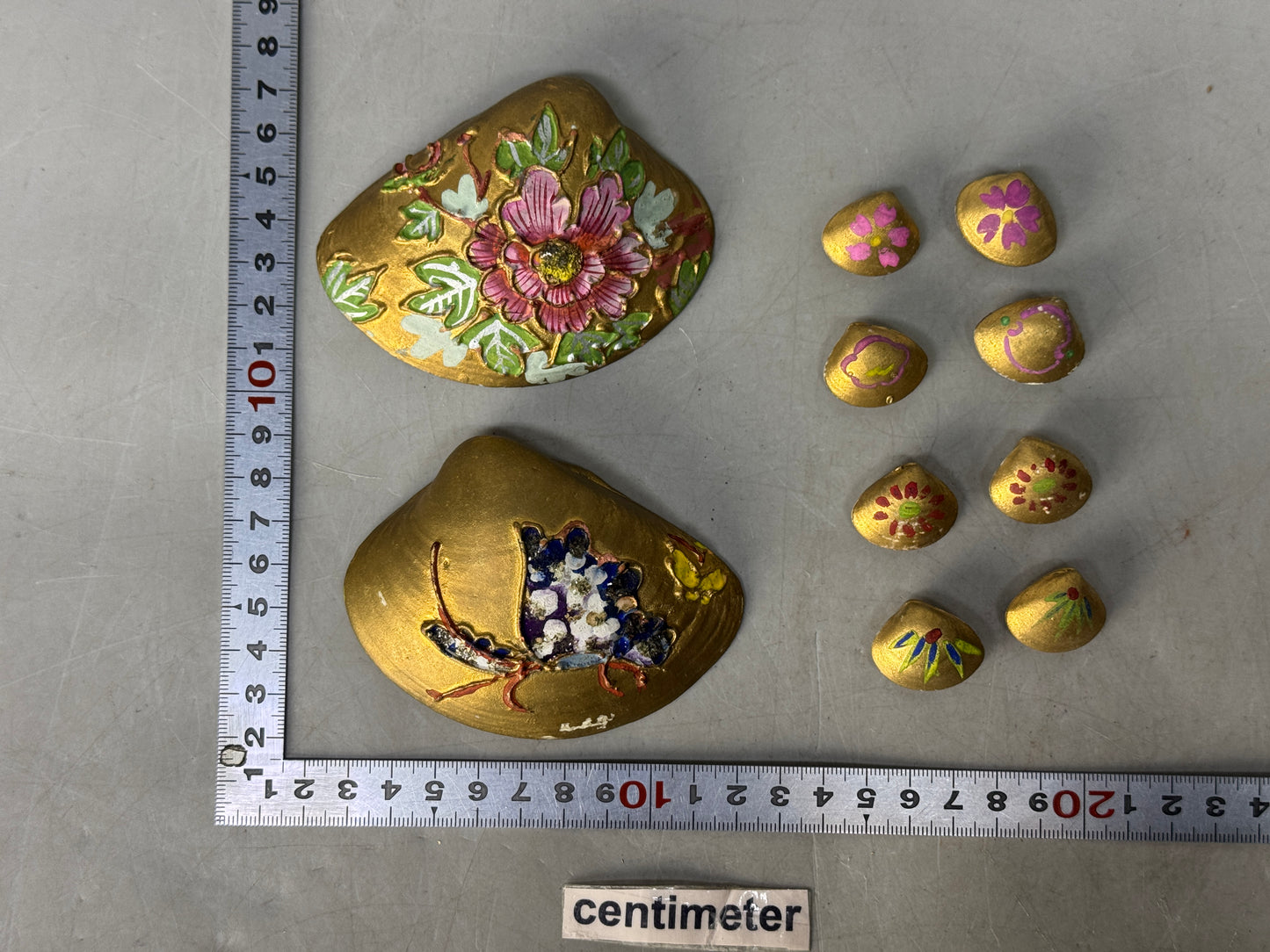 Y8600 KAI AWASE bivalve clam Shell matching game Makie Japan antique traditional