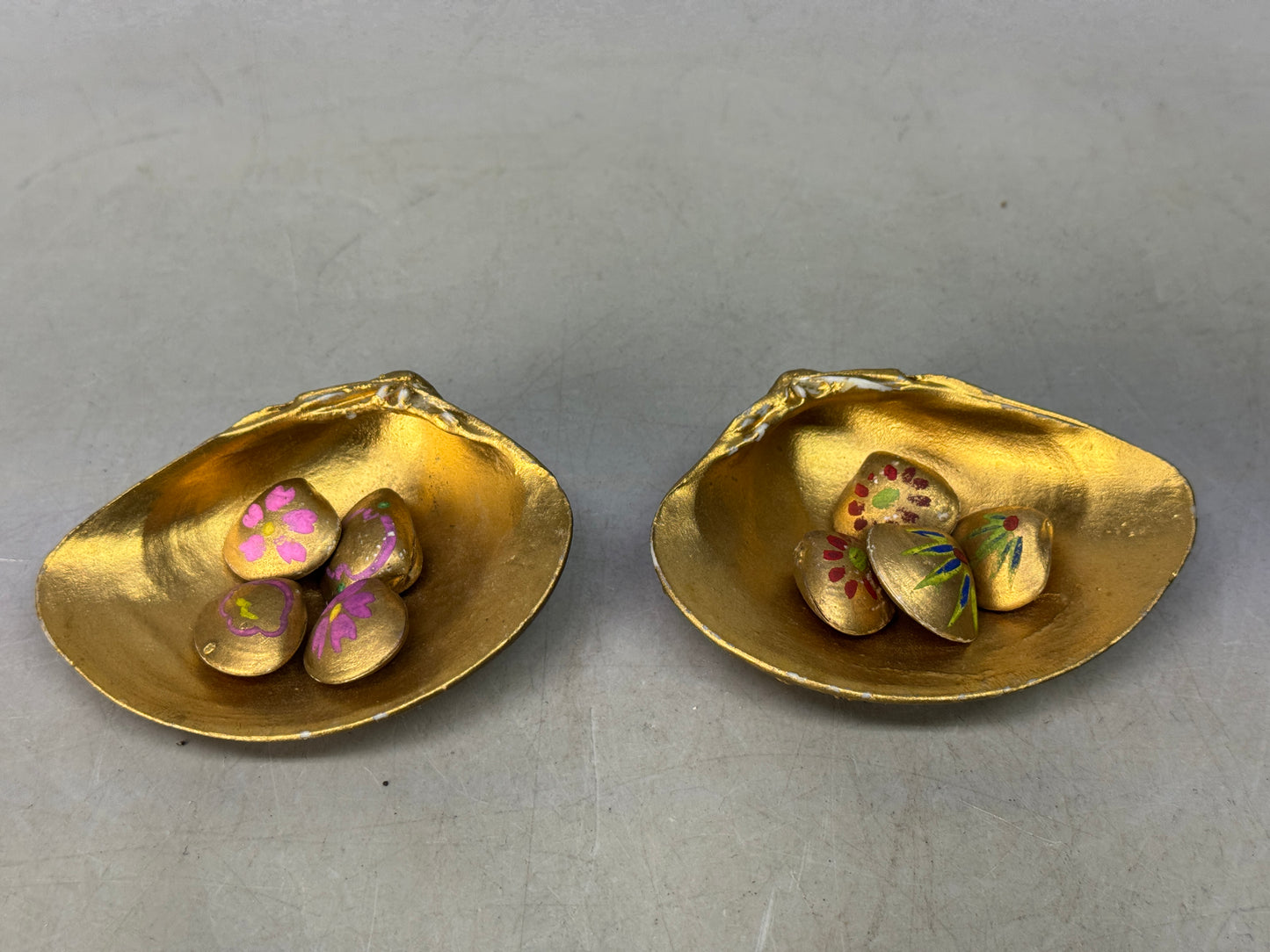 Y8600 KAI AWASE bivalve clam Shell matching game Makie Japan antique traditional