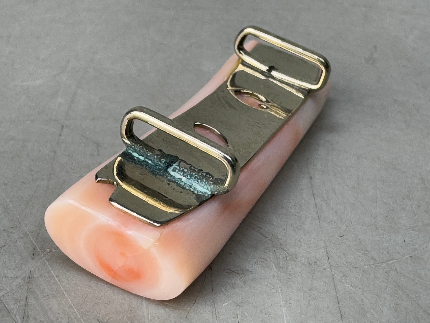 Y8602 OBIDOME Branch Coral sash clip brooch Japan antique kimono accessory