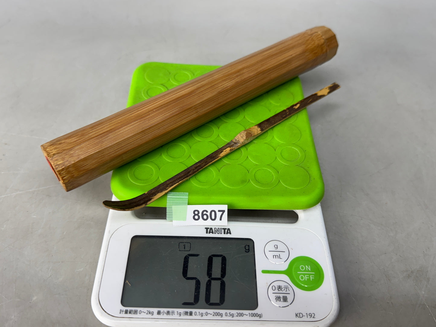 Y8607 CHASHAKU Bamboo matcha scoop box Japan Tea Ceremony utensil antique spoon