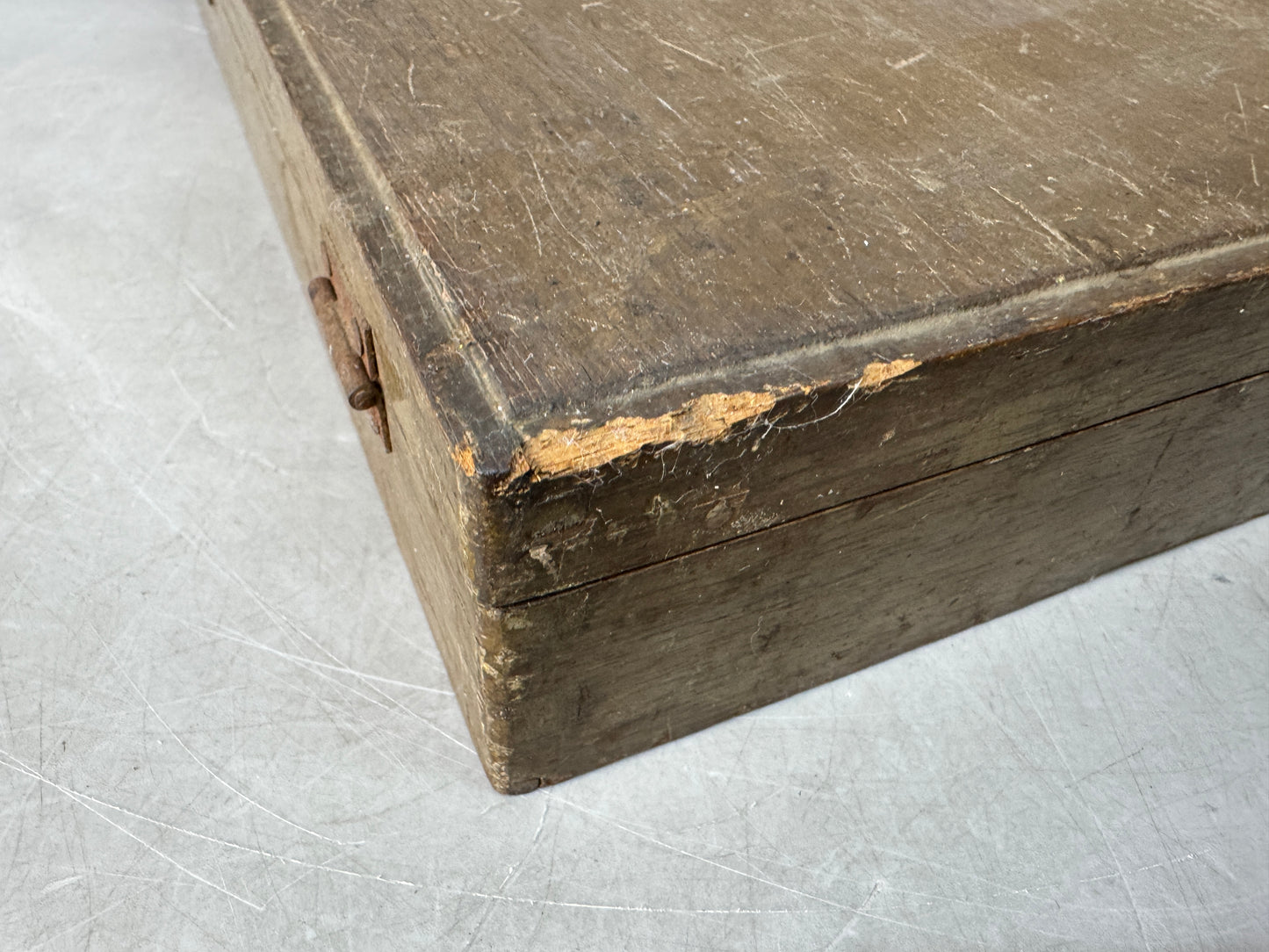 Y8611 BOX wooden Daruma Thread case sewing tools Japan antique container storage