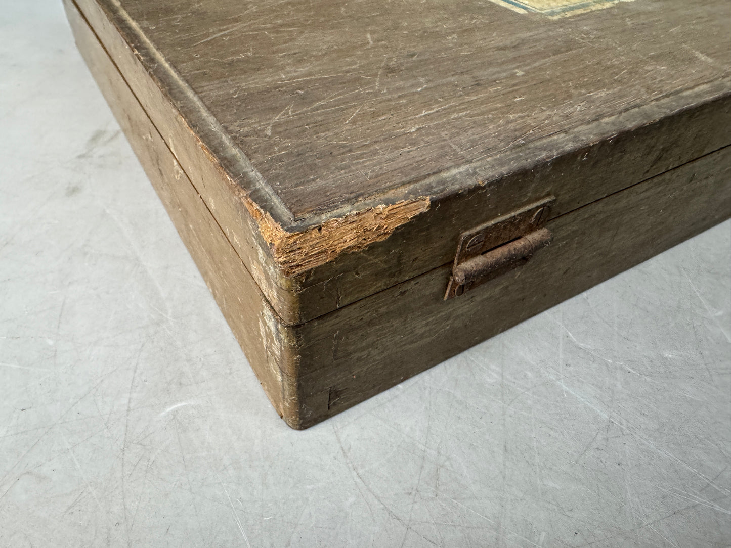 Y8611 BOX wooden Daruma Thread case sewing tools Japan antique container storage