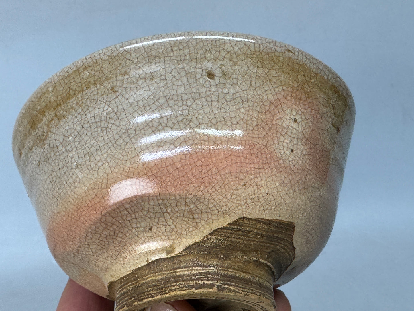Y8621 CHAWAN Hagi-ware bowl Warikodai Ko-Hagi Japan antique tea ceremony pottery