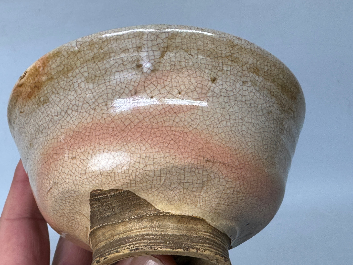 Y8621 CHAWAN Hagi-ware bowl Warikodai Ko-Hagi Japan antique tea ceremony pottery