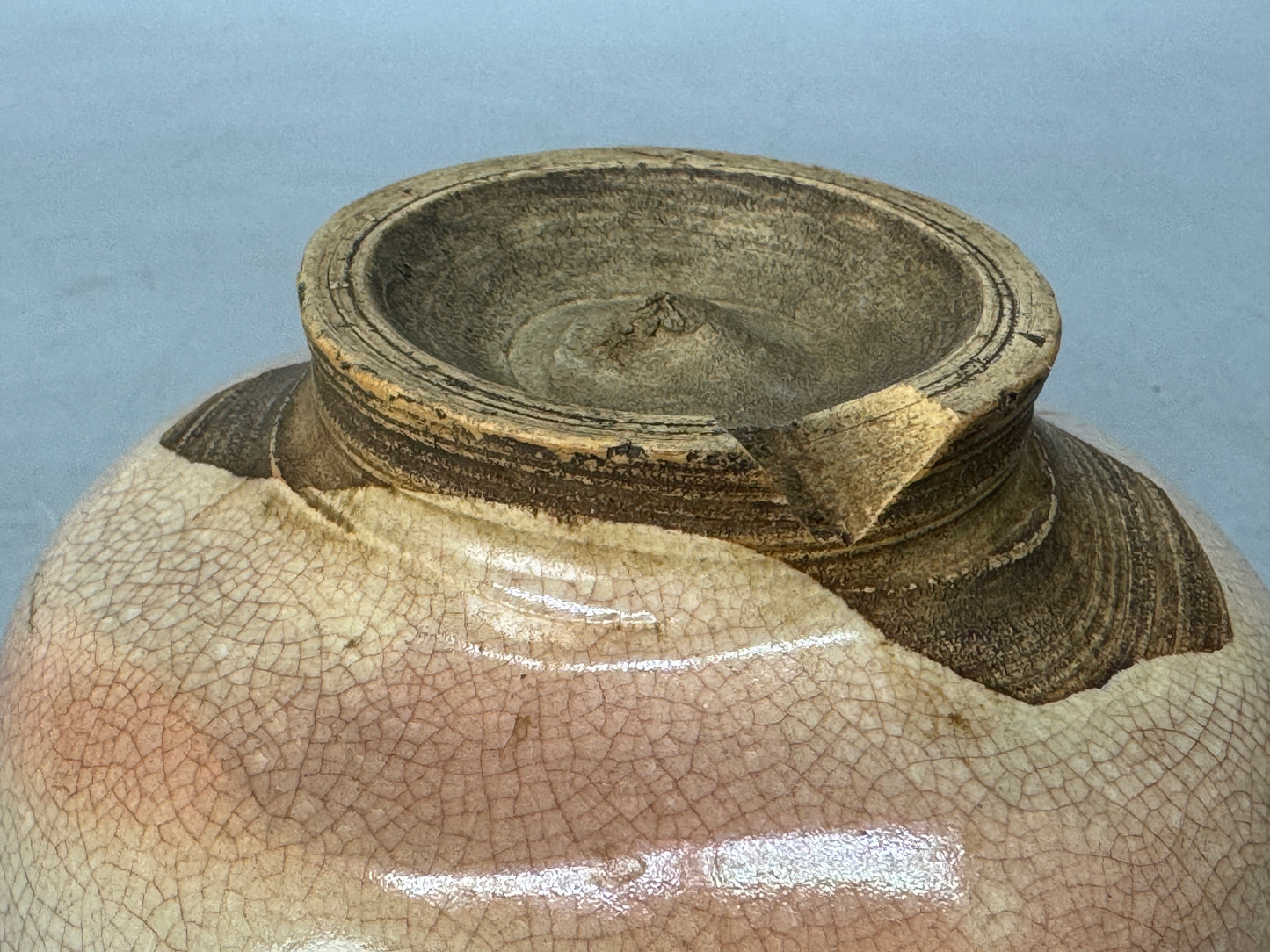 Y8621 CHAWAN Hagi-ware bowl Warikodai Ko-Hagi Japan antique tea ceremony pottery