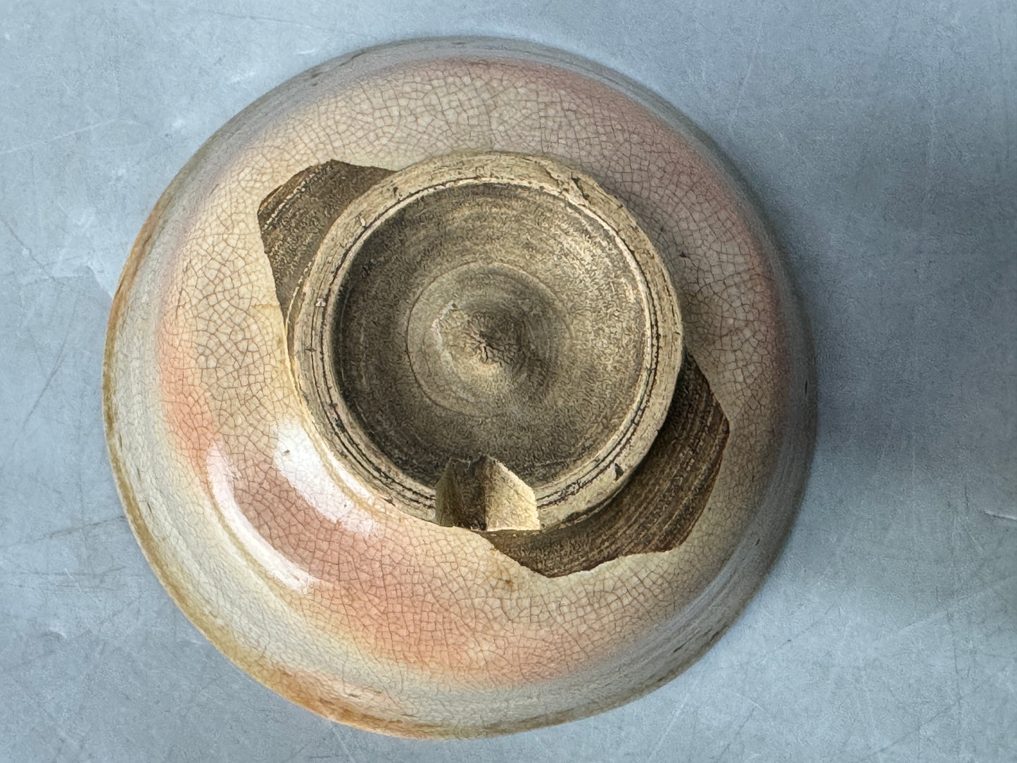 Y8621 CHAWAN Hagi-ware bowl Warikodai Ko-Hagi Japan antique tea ceremony pottery