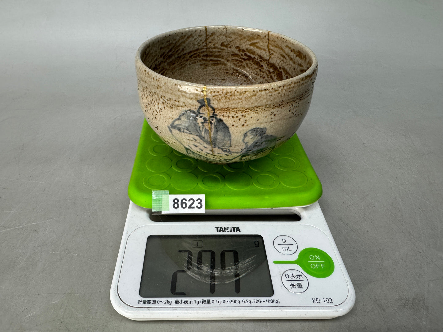Y8623 CHAWAN Mino-ware bowl kintsugi Japan antique tea ceremony pottery cup