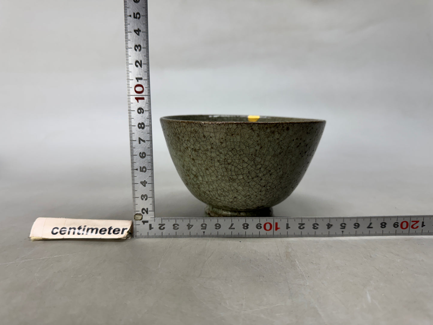 Y8624 CHAWAN Celadon bowl kintsugi Japan antique tea ceremony teacup cup