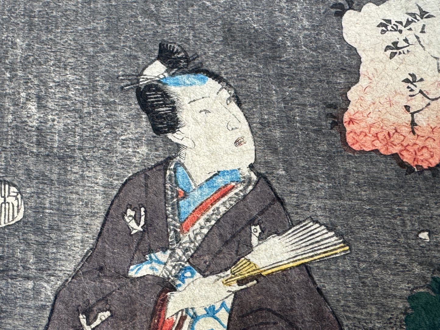Y8640 WOODBLOCK PRINT Toyokuni one piece horizontal Japan Ukiyoe antique art