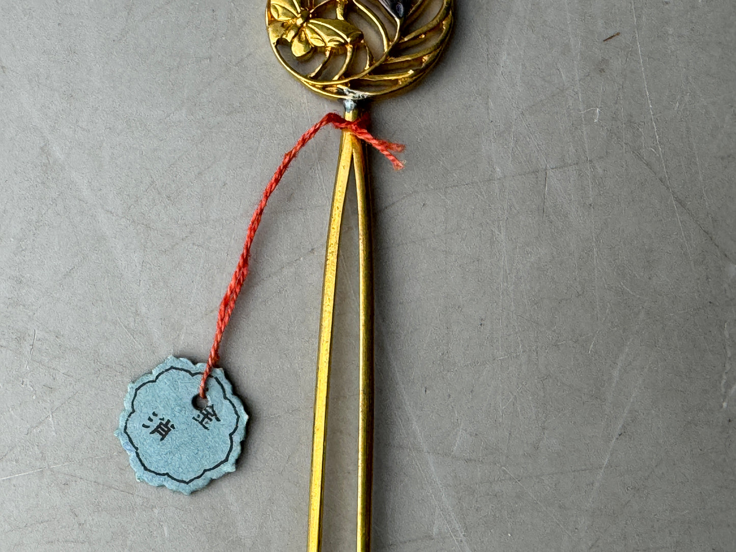 Y8645 KANZASHI Hairpin hair stick Butterfly openwork box Japan antique kimono