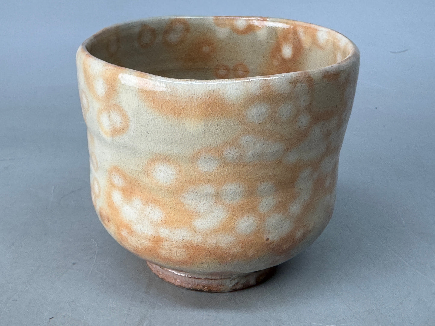 Y8652 CHAWAN Hagi-ware tube bowl signed box Japan antique tea ceremony teacup