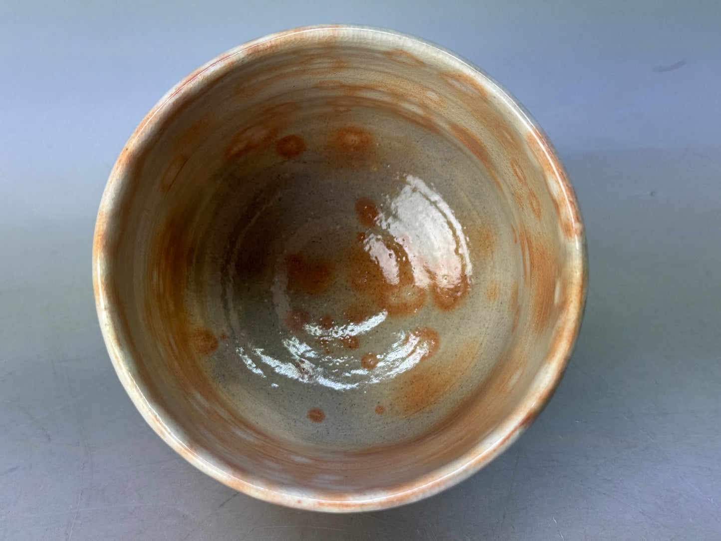 Y8652 CHAWAN Hagi-ware tube bowl signed box Japan antique tea ceremony teacup