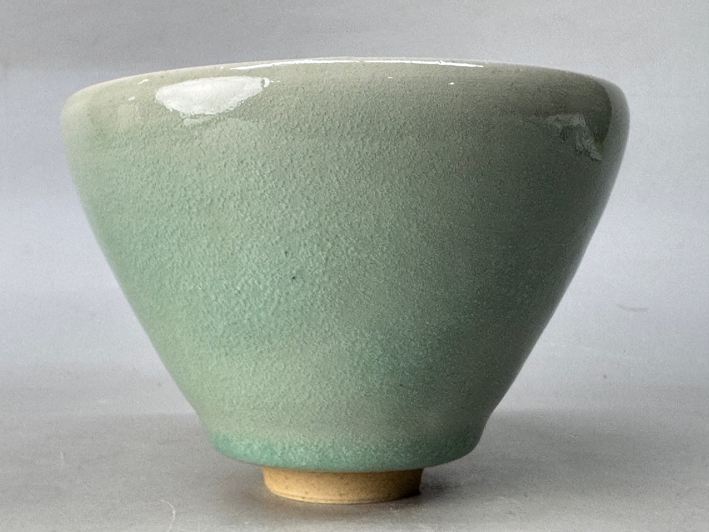 Y8654 CHAWAN Celadon bowl signed box Japan antique tea ceremony teacup cup