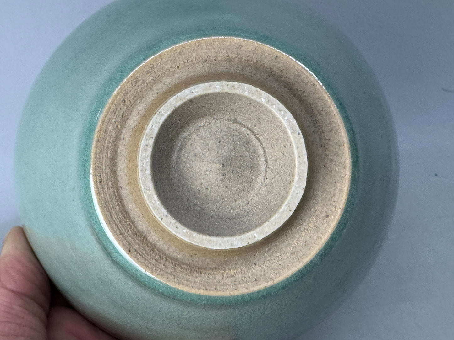 Y8654 CHAWAN Celadon bowl signed box Japan antique tea ceremony teacup cup