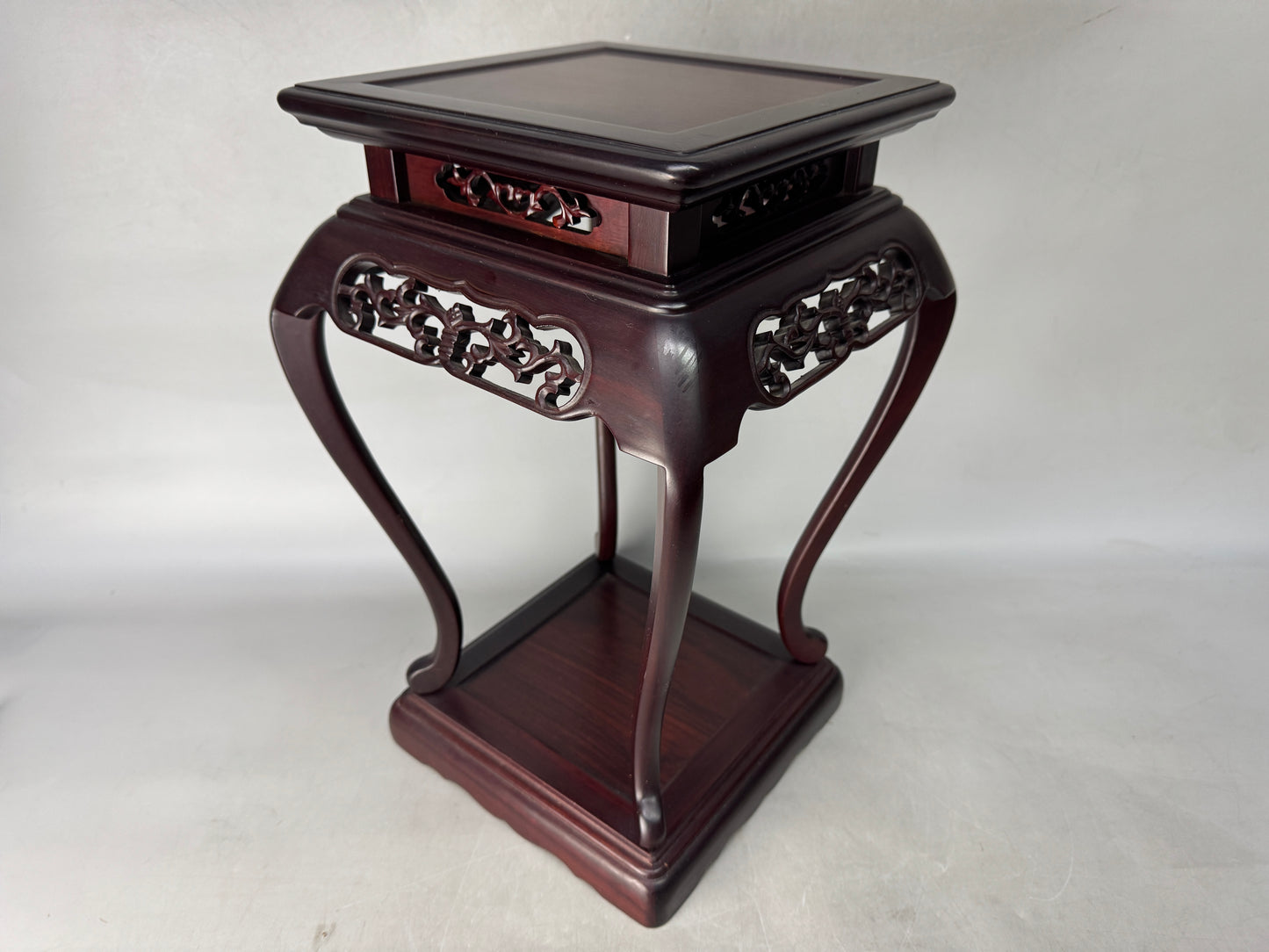 Y8656 FLOWER STAND wooden openwork Japan antique ikebana floral interior decor