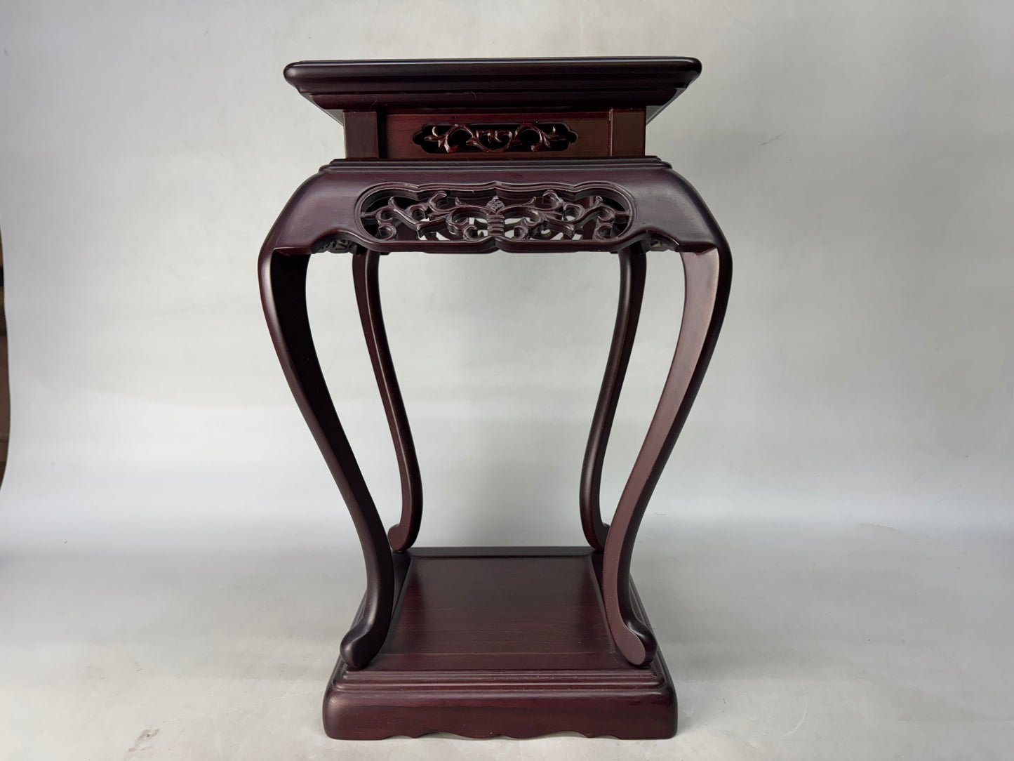 Y8656 FLOWER STAND wooden openwork Japan antique ikebana floral interior decor