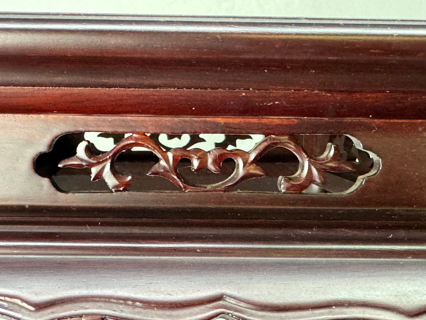 Y8656 FLOWER STAND wooden openwork Japan antique ikebana floral interior decor