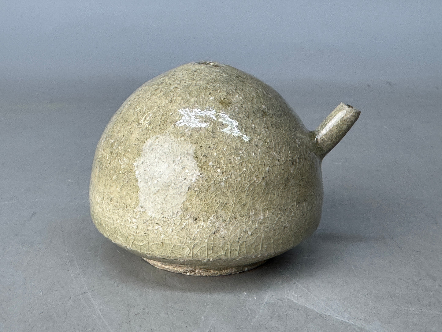 Y8675 SUITEKI Mino-ware stationery suzuri water pot signed box Japan antique