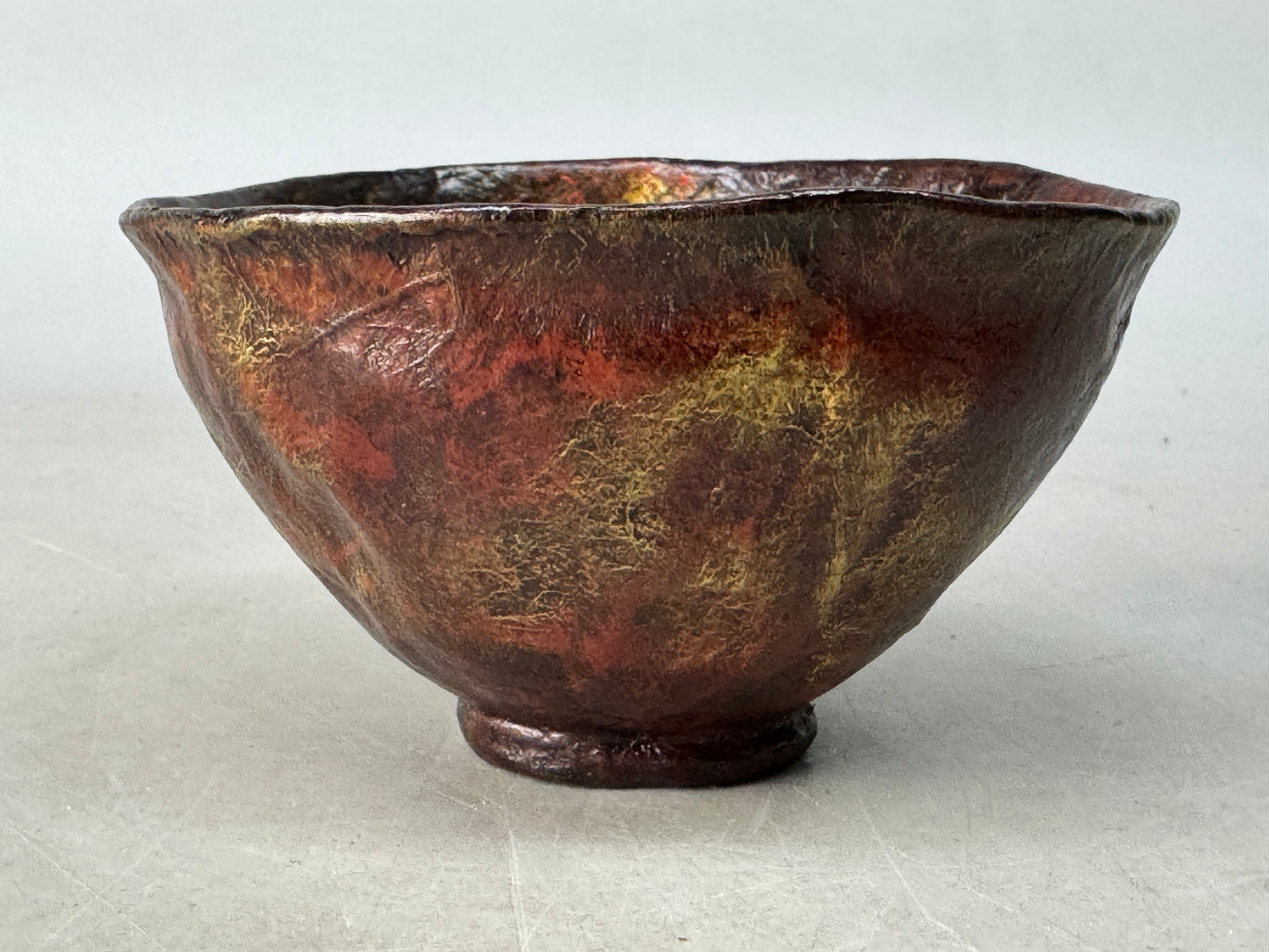 Y8682 CHAWAN Ikkanbari bowl signed box Japan antique tea ceremony teacup cup