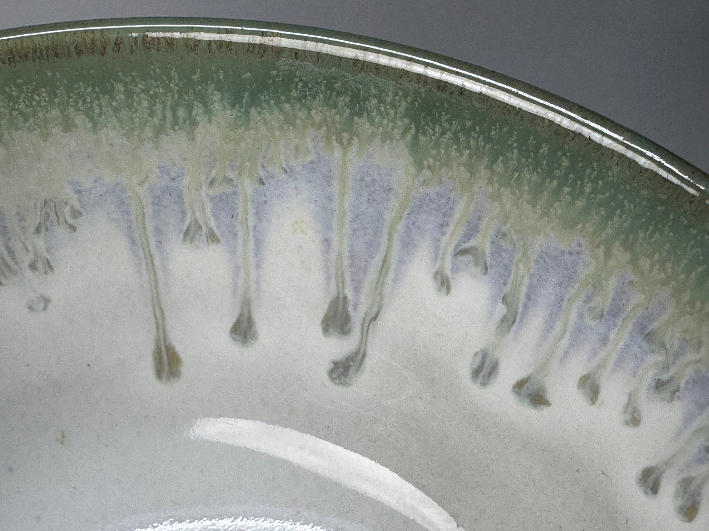 Y8683 CHAWAN Oribe-ware bowl signed box Japan antique tea ceremony teacup cup