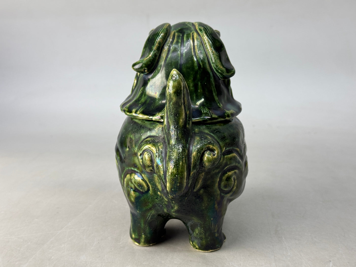 Y8688 KOURO Oribe-ware signed box Japan antique fragrance incense burner aroma