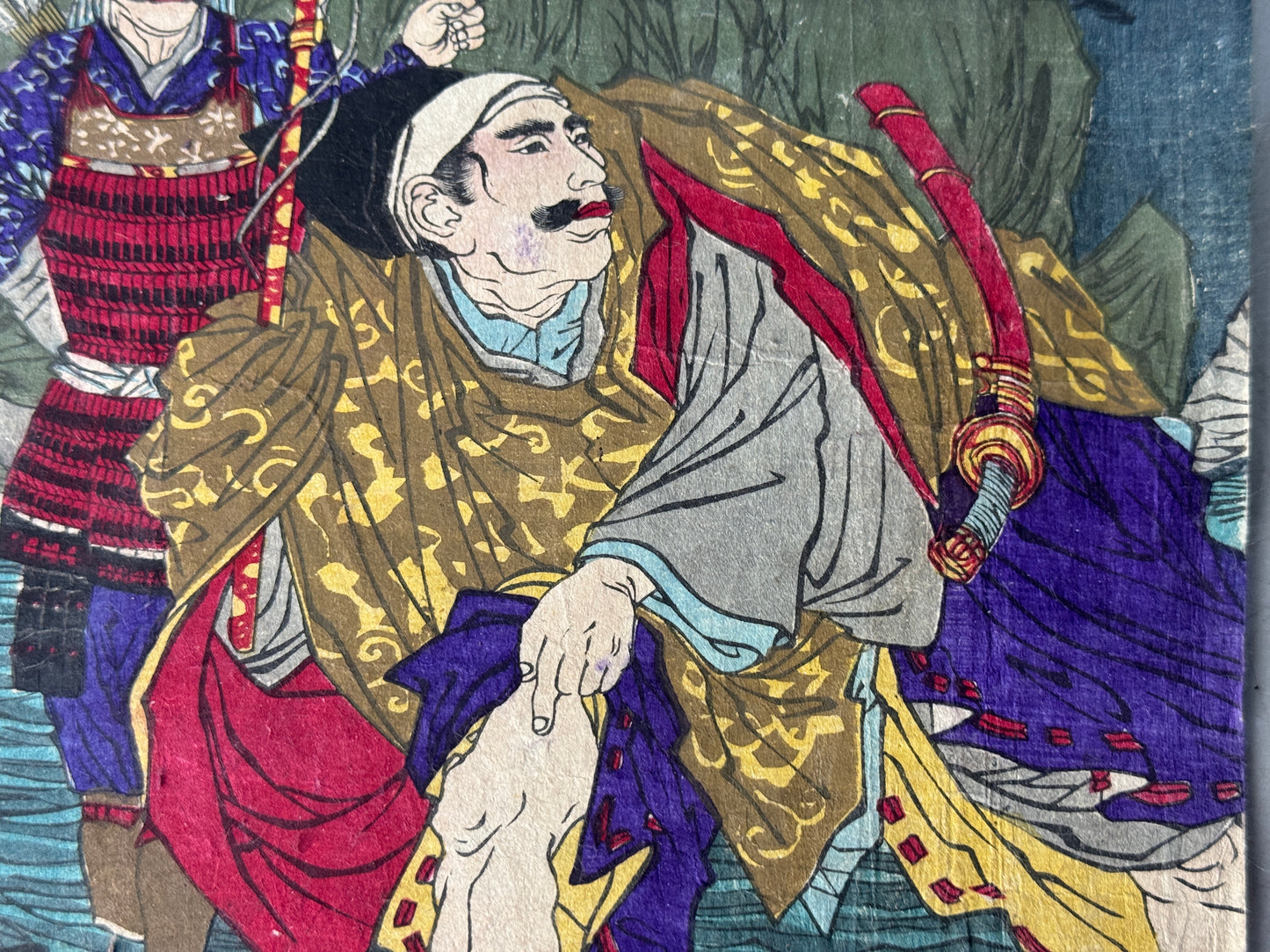 Y8698 WOODBLOCK PRINT Kiyochika Kobayashi Nihon Gaishi Japan Ukiyoe antique art