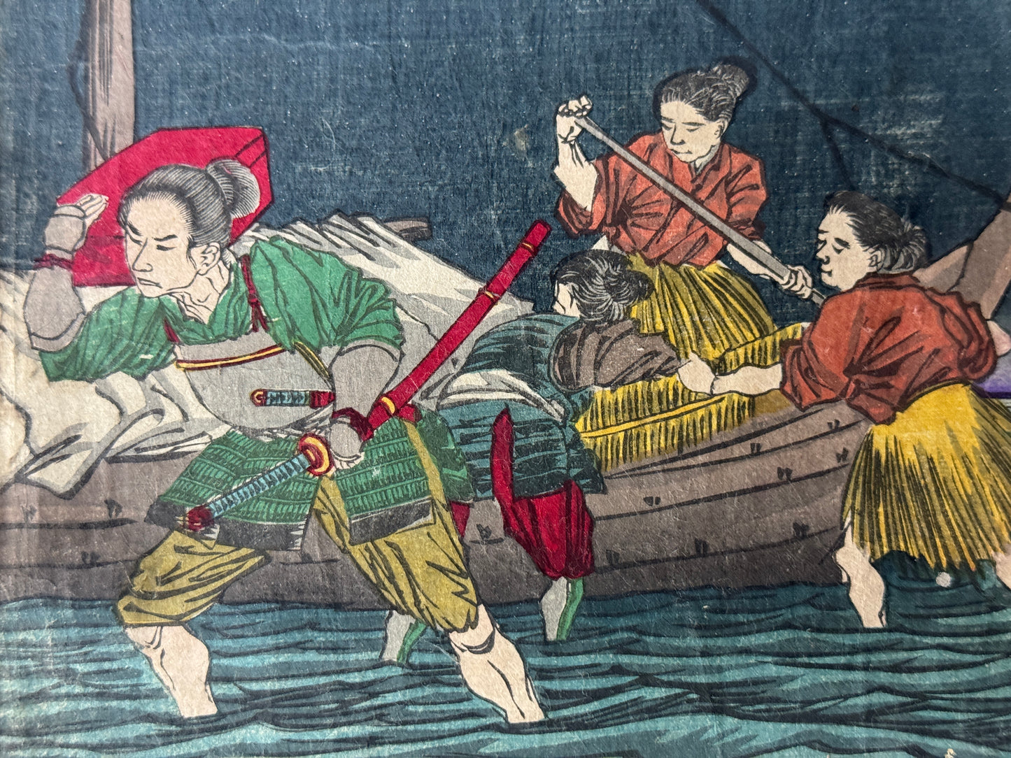 Y8698 WOODBLOCK PRINT Kiyochika Kobayashi Nihon Gaishi Japan Ukiyoe antique art