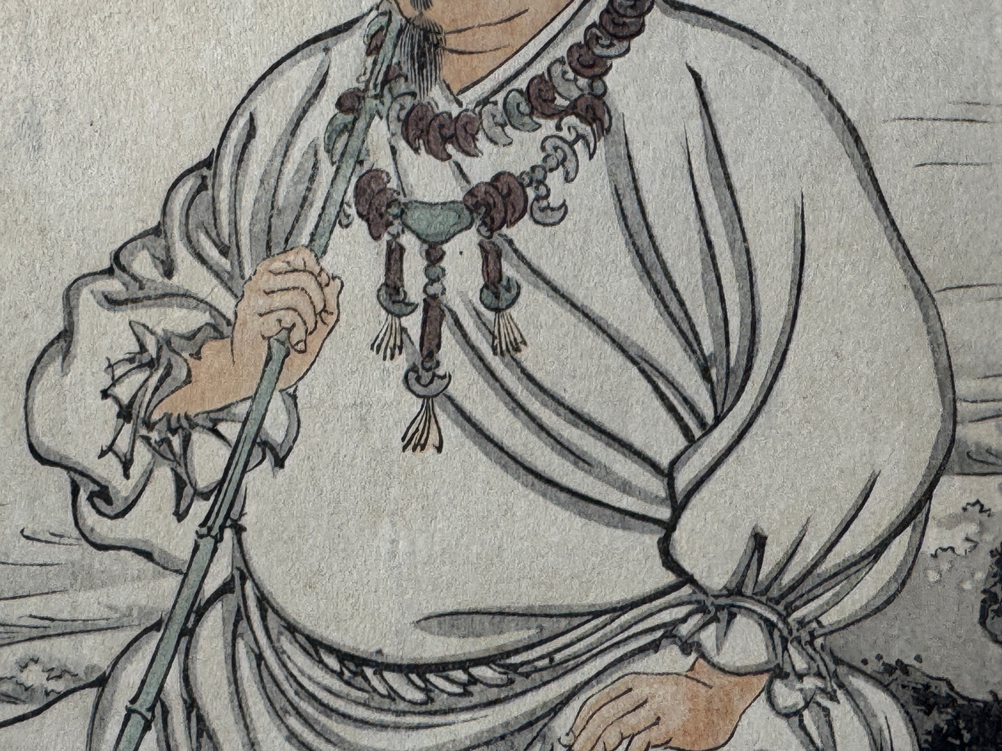 Y8700 WOODBLOCK PRINT Fisherman single piece Japan Ukiyoe antique art interior