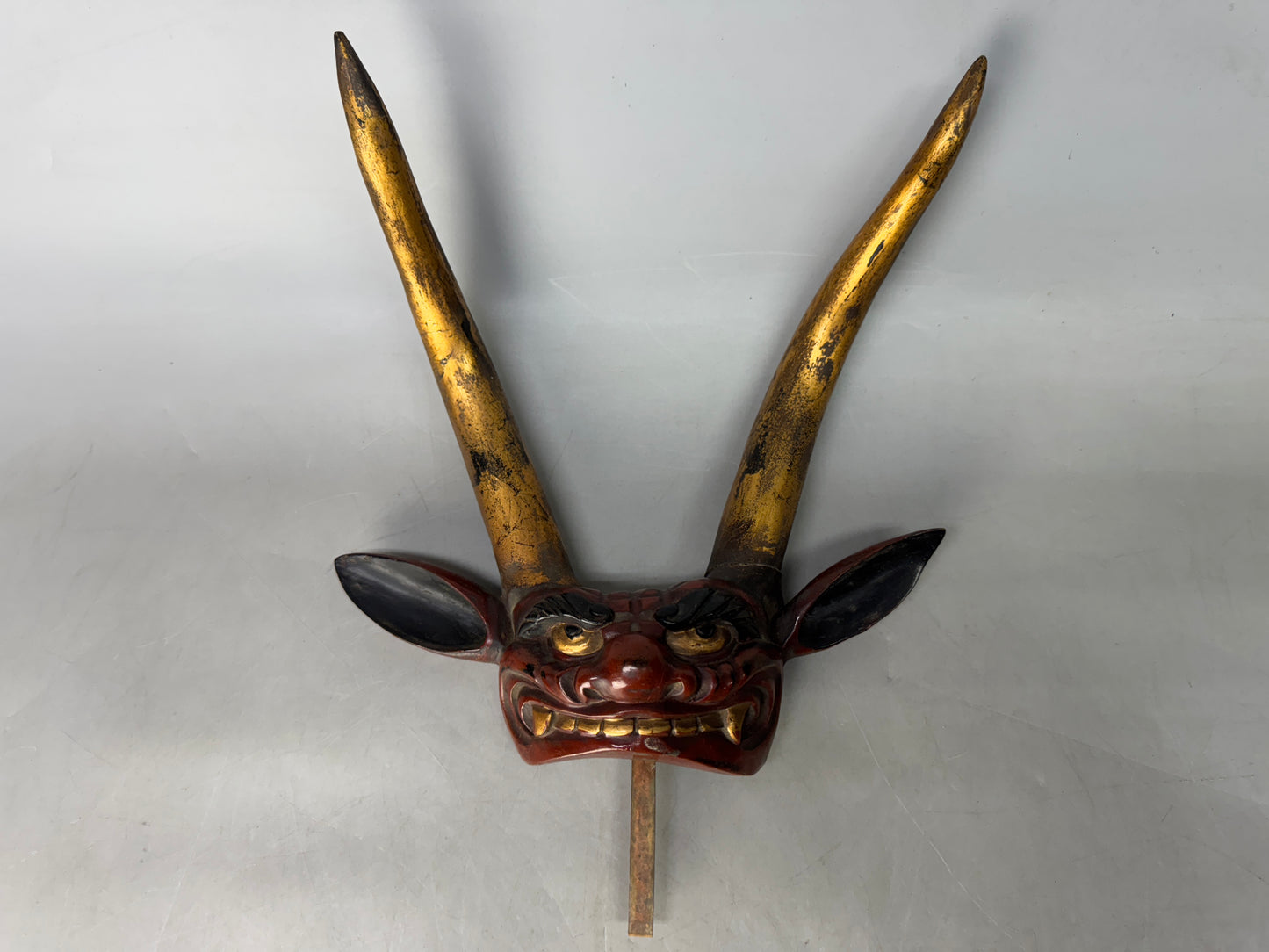 Y8705 KABUTO Maedate Kabuto helmet crest Demon bushi samurai Japan antique armor