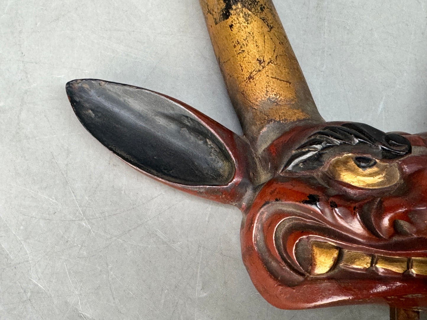 Y8705 KABUTO Maedate Kabuto helmet crest Demon bushi samurai Japan antique armor
