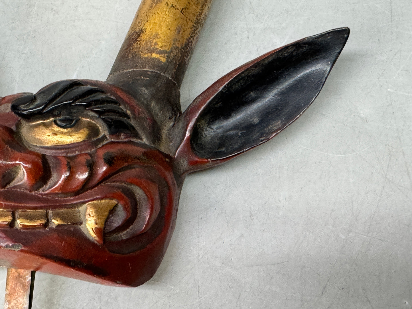 Y8705 KABUTO Maedate Kabuto helmet crest Demon bushi samurai Japan antique armor
