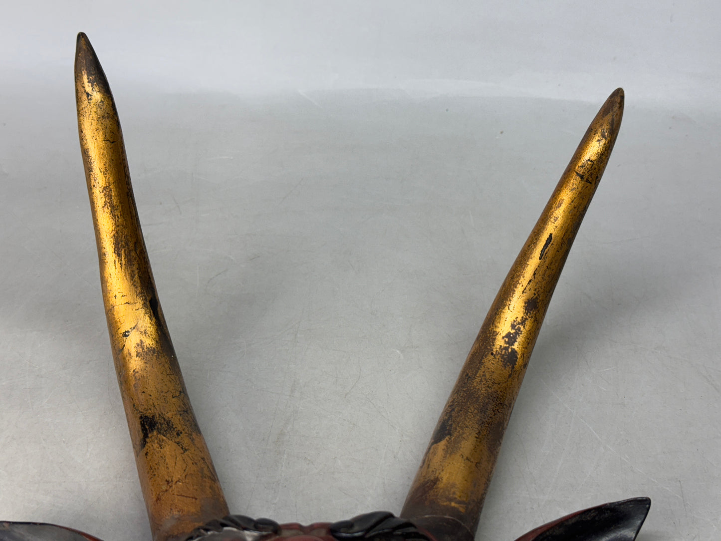 Y8705 KABUTO Maedate Kabuto helmet crest Demon bushi samurai Japan antique armor