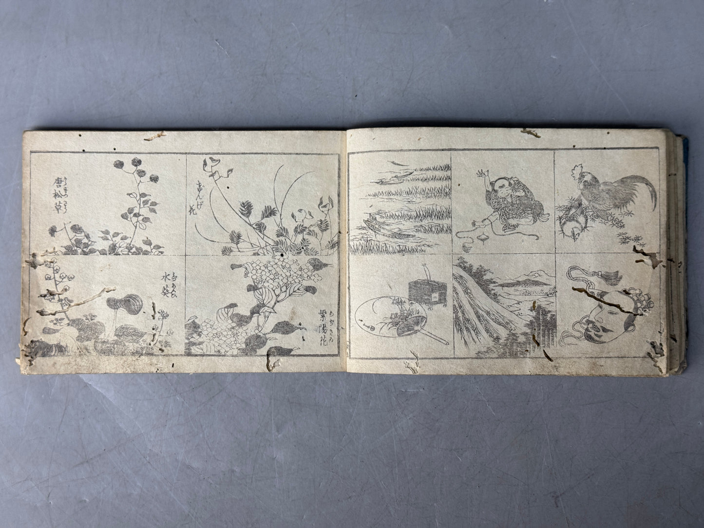 Y8737 WOODBLOCK PRINT Japanese book handbook Japan antique publications textbook